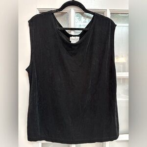 Coldwater Creek Travallure Women's Size XL Top Sleeveless Black  Made in USA